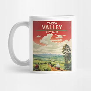 Yarra Valley Australia Vintage Travel Poster Mug